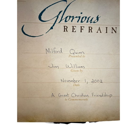 Vintage 2002 Glorious Refrains Thomas Kinkade Book CD Hymns Stories Inscription - Picture 3 of 5